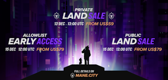 Crypto.com announces dates and details for the private sale, early access, and public sale of its metaverse Land – The First Frontier.