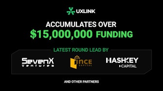 UXLINK raises $5M in a funding round co-led by HashKey Capital, SevenX Ventures, and INCE Capital.
