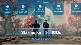 The Moon App launches an APP staking system for Injective ecosystem IDOs.