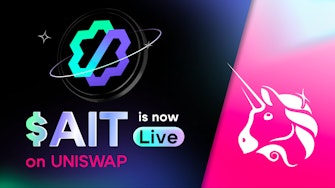 AIT Protocol $AIT token launches on the Uniswap exchange.