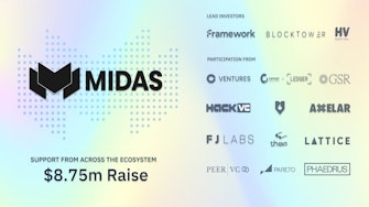 Midas Protocol closes an $8.75M funding round co-led by Framework Ventures, BlockTower, and HV Capital.