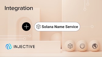 Solana Name Service partners with Injective, allowing .sol and .inj domains to be used.