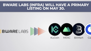 ​​Decentralized API infrastructure Bware Labs announces the upcoming listing of its token $INFRA on KuCoin, MEXC Global and Gate.io.
